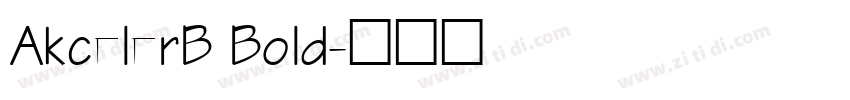 AkcelerB Bold字体转换